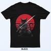 Samurai Cat Warrior Japanese Cat Ninja Cat Anime Samurai Cat Tees T-Shirt
