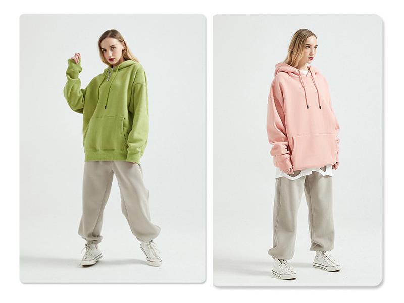 Kadın Düz Renk Kapüşonlu Sweatshirt - Sonbahar/Kış Pullover İşlemeli Tasarımlı