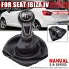 Dla SEAT IBIZA IV Stylizacja Samochodu Unikalna Stylowa Gałka Zmiany Biegów 5 6-biegowa Z Pokrowcem z PU Skóry
