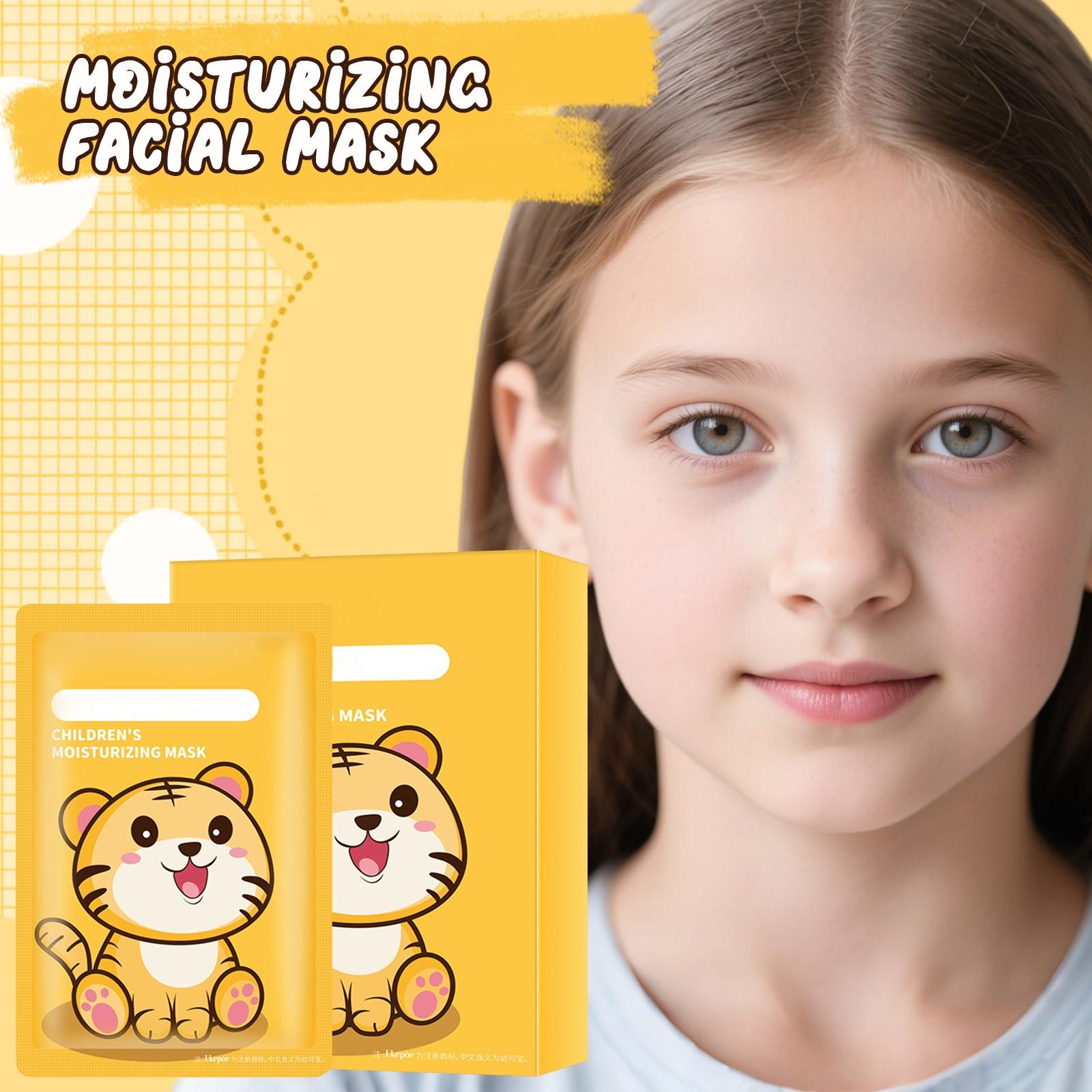 

Увлажняющая маска с изображением животных из мультфильмов, увлажняющая и питательная для всех типов кожи, для девочек, подарки на день рождения для женщин. 20 мл*5 One Size