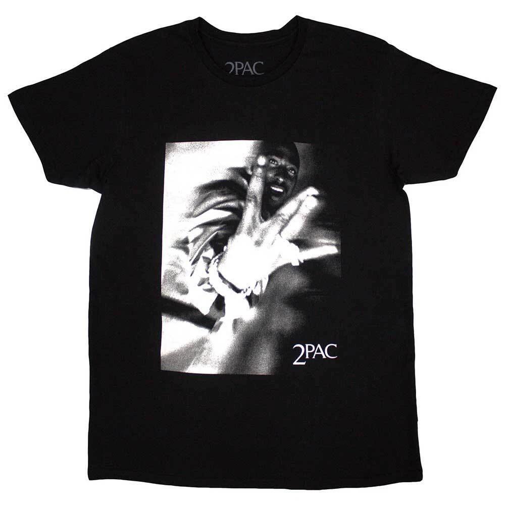 Tupac Fingers T-Shirt Black New S