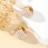 Light Luxury High-end Pearl Earrings Light Luxury Temperament Design Earrings Retro Double-sided Ear Buckle Earrings