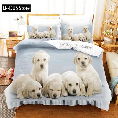 Dog Bedding Set German Shepherd Cute Pet Dog Animal Duvet Cover Sets For Adults Children Dog Lover Gift Bedroom Decor