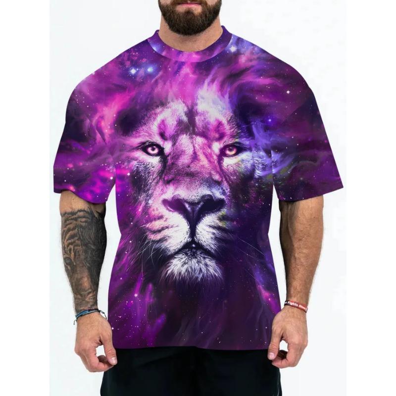 New 3D Digital Printed European and American Adult Men's Animal T-shirt