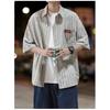 Striped Shirt Men'S Summer Casual Student Loose Niche Design Fun New Men'S Top For Outerwear