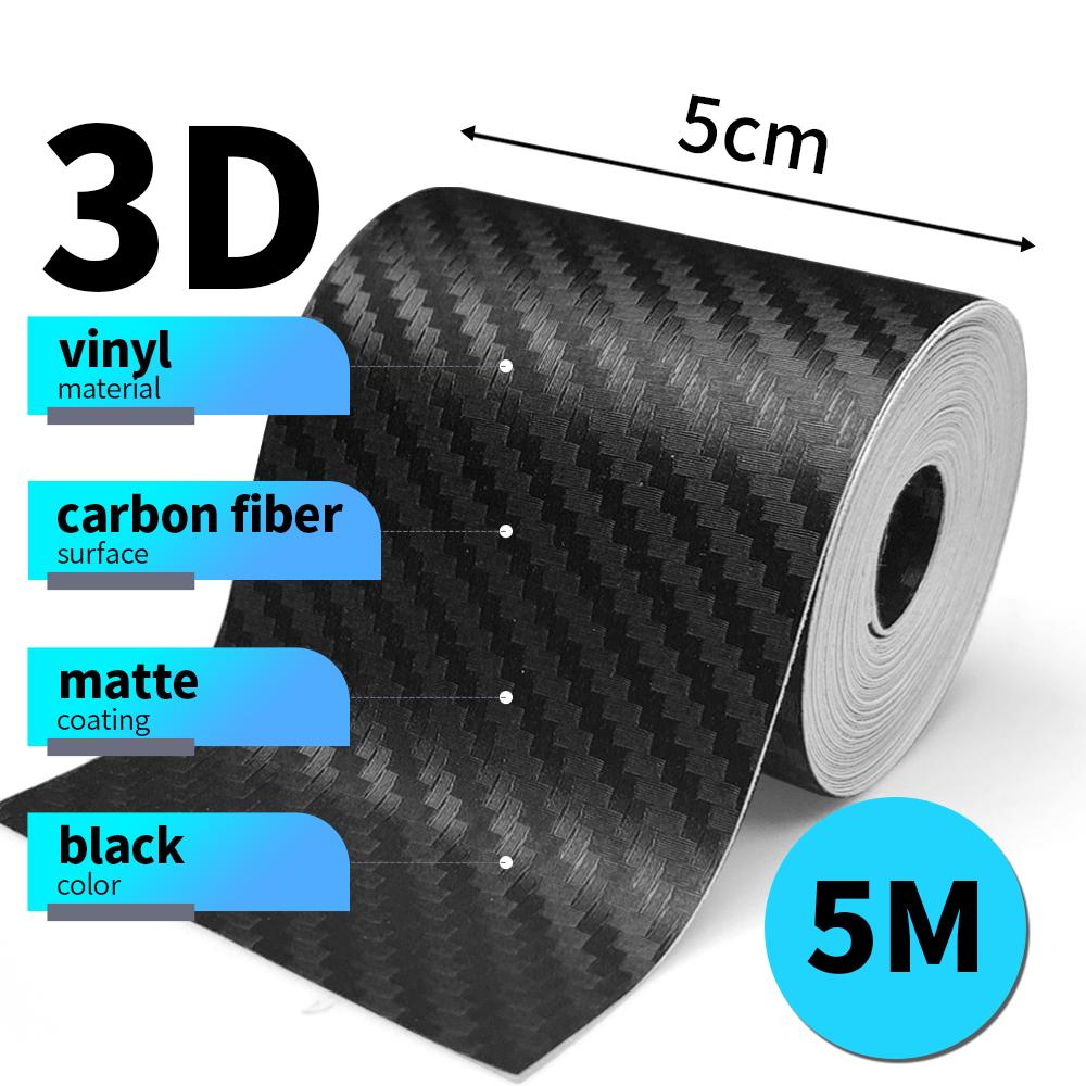 

3D Carbon Fiber Vinyl Car Sticker Cars Door Protection Vinyl Matte Motorcycles Helmets Sticker Waterproof Film Car Accessories