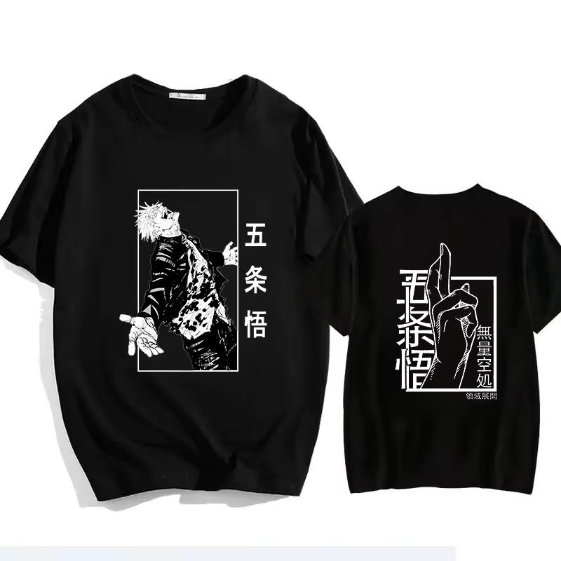 2026 Hot Sale Japanese Jujutsu Kaisen Gojo Anime T-shirt Man Woman Unisex Manga Gojo Satoru Graphic T Shirts Short Sleeve Tee