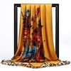 Fashion Scarves For Women Print Silk Satin Head Scarf Female 90cmx90cm Luxury Brand Square Shawl Large Hijab Scarfs For Ladies