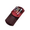 Genuine Leather Chest Pocket Pen Case for Business Ink Leak and Stain Pocket Protector for White Coats and Dress Shirts Use, Prevention, (Red)