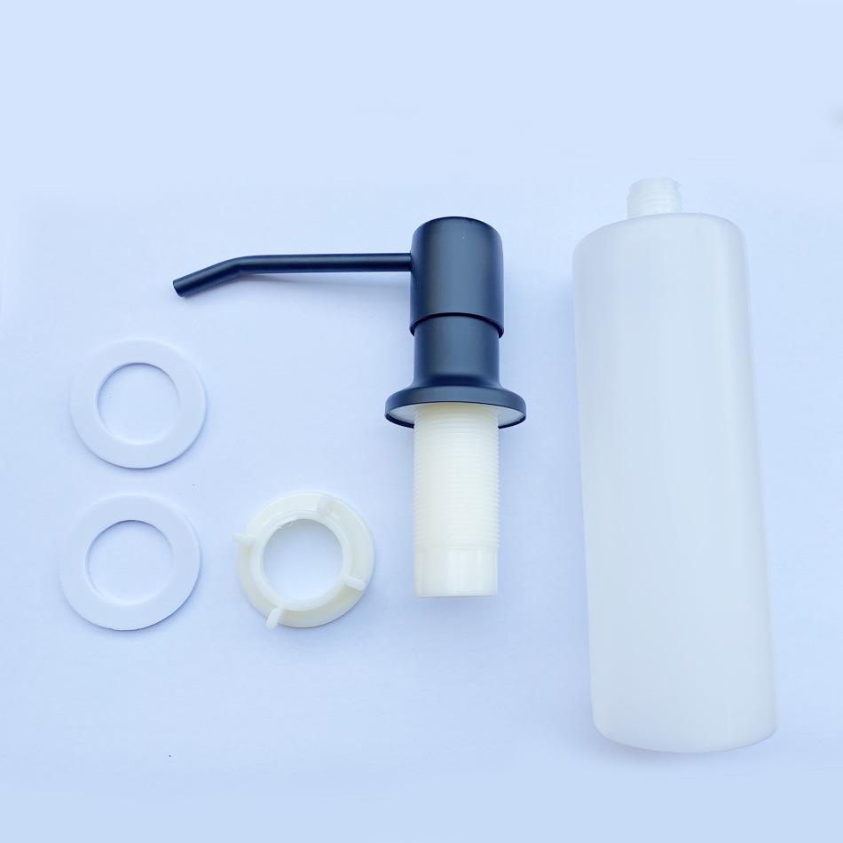 Black 304 Stainless Steel Soap Dispenser for Kitchen & Bathroom Sinks
