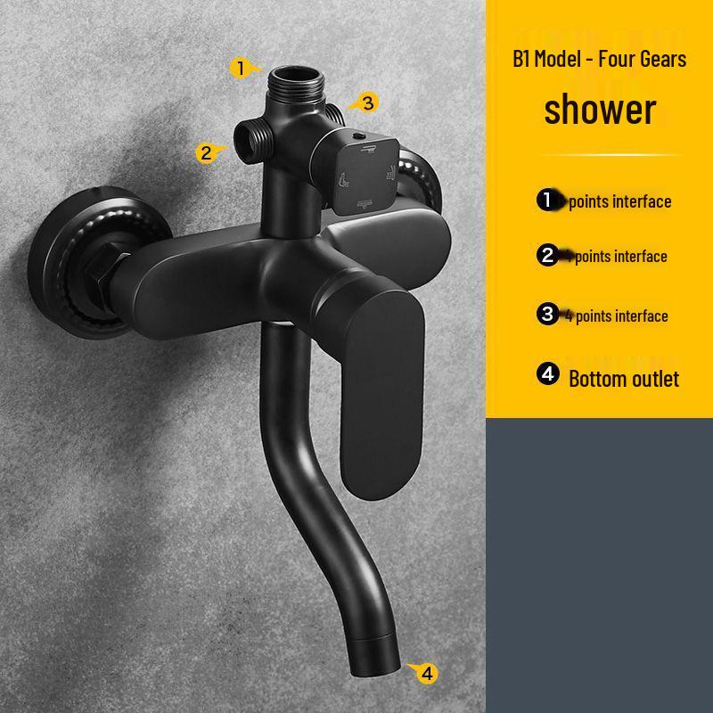 Intelligent All-Copper Digital Display Shower Set with Adjustable Temperature and Pressure for Home Use