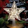 15cm Weihnachtsbaumschmuck Sterne Warmweiße Lichter Heim Zimmer Dekor LED Leuchtende Lampe Weihnachts-Festival Topstern Navidad 1,07in
