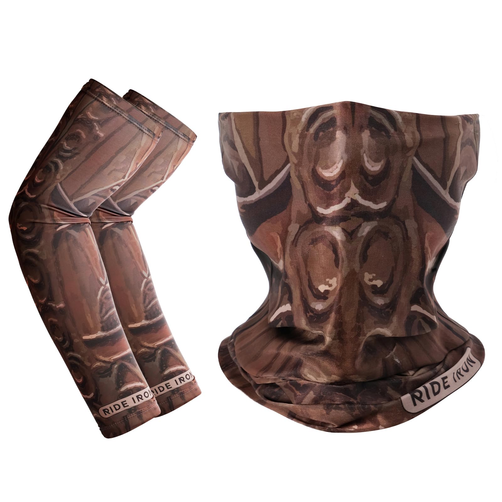 

RIDEIRON Защита для лица, Лицо, Защита от солнца, UPF 50+, Прохладный на ощупь, Впитывающий пот, коричневый