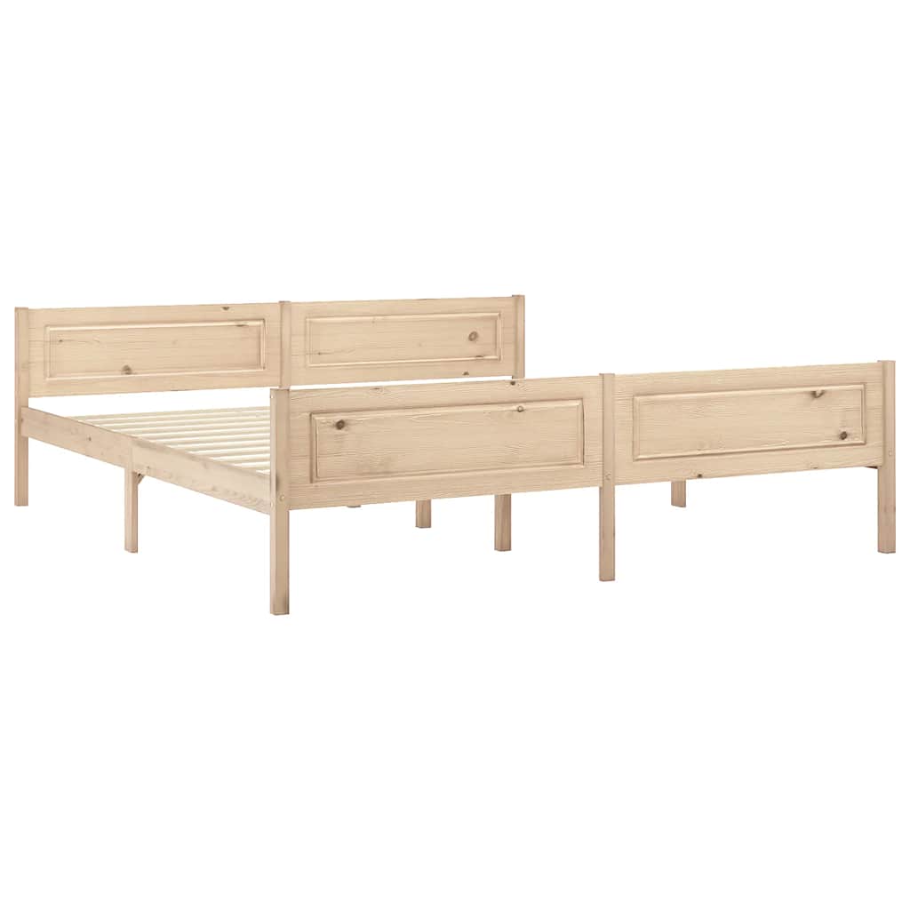 Solid Pine Wood Bed Frame 180 x 200 cm