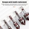 Hole Opener Chamfer Drill Bit Hex Shank Woodworking Chamfering Tool 82Celsiusountersink Precise Multi-Size Countersink Bits