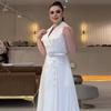 2024 Elegant French Style Sleeveless Solid Color Slimming Long Dress for Women