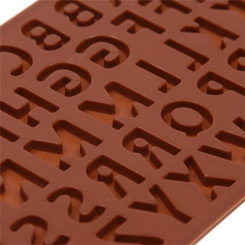 English Letters Number Silicone Mold Alphabet Fondant Cake Decorating Tools Chocolate Cupcake Mold K