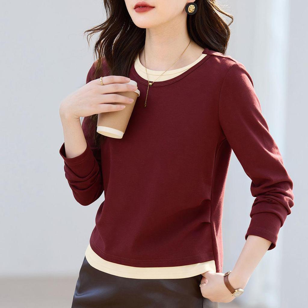 Women's Slim-Fit Long-Sleeve T-Shirt for Spring and Autumn 2026 - Versatile Base Layer or Outerwear.