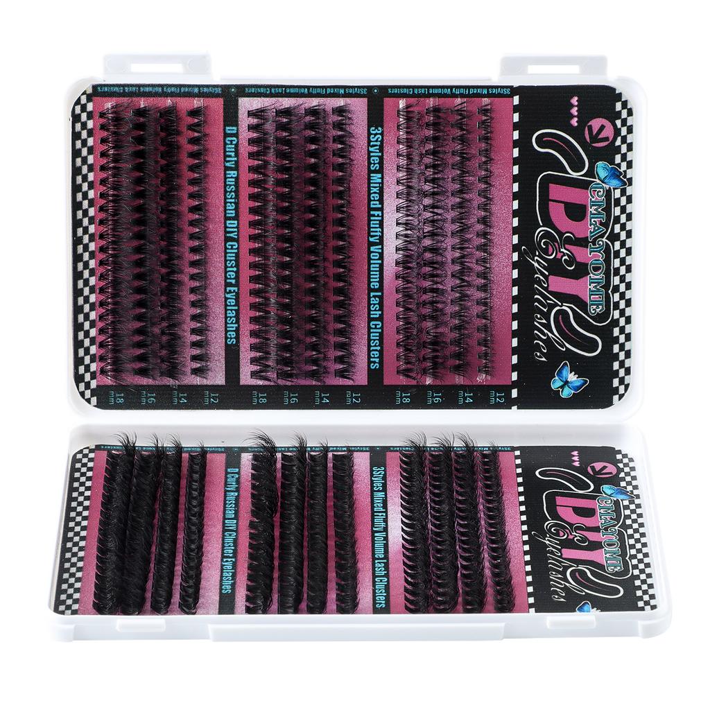 Diy Single Cluster Of Hair 456 Clusters Large Capacity Family Photo Eyelash Book D Song Single Cluster Mixed False Eyelashes