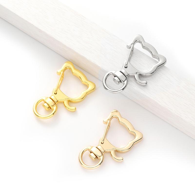 10 buc pisică în formă de breloc gol breloc inel breloc accesorii DIY încuietoare homar