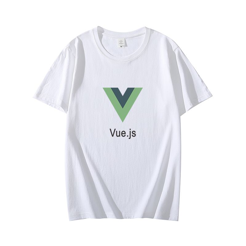 Computer Front End W Frame Vuejs Peripheral Shortsleeved Tshirt Unisex Geek Programmer Clothes Summer Cotton