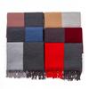 Double-Sided Wool Cashmere Scarf: Warm, Thickened Shawl for Autumn and Winter - Unisex Two-Color Design.