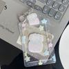 Transparent Glitter 3 Inch Photocard Holder PVC Heart Card Holder Storage Idol Card Display Protective Pendant Photo Card Holder