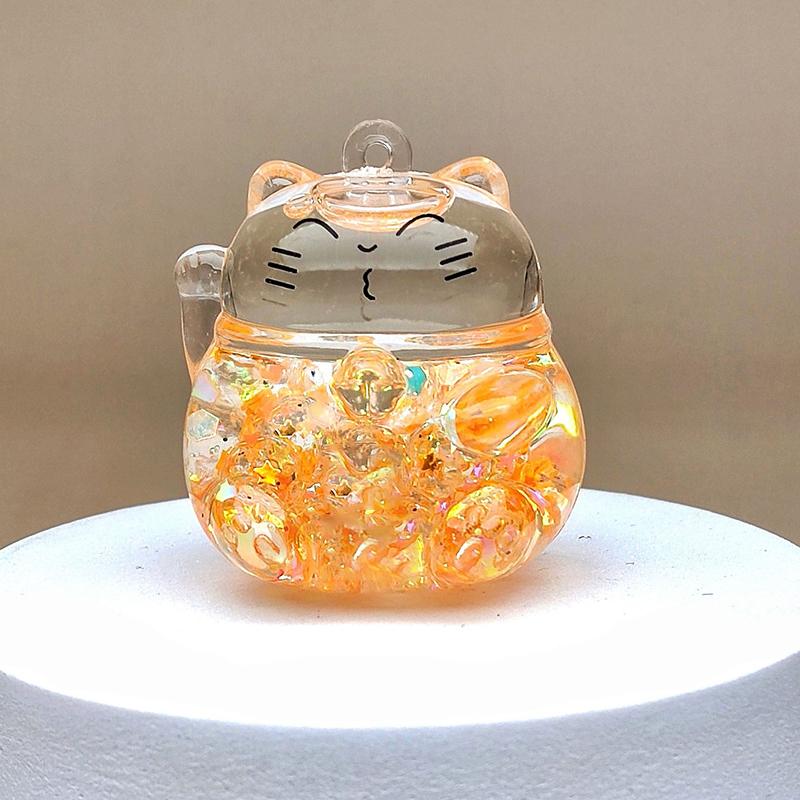 1Pcs Mini Resin Cartoon Cat Miniature Figures 3D Luminous Little Ornament Micro Landscape Diy Dollhouse Garden Decoration Craft
