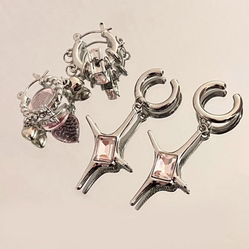 Elegant Styles Heart Earrings for Women Portable Comfortable Alloy Designs for Parties Supplies and Everyday Wear