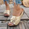Wedge Slippers Women's Summer 2025 New Flower Cut-out Platform Plus Size Open-toe Sandals