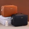 Luxury PU Large Capacity Women Tote Makeup Bag Cosmetic Toiletry Storage Multi Functional Folding Bag Travel Zipper Pouch