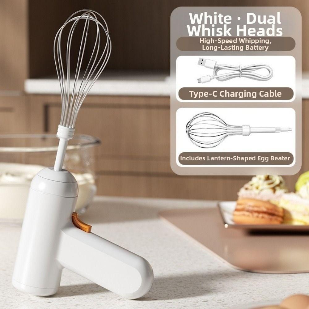Rechargeable Electric Egg Beater Cordless Milk Frother Multi-functional Cream Whisk Kitchen