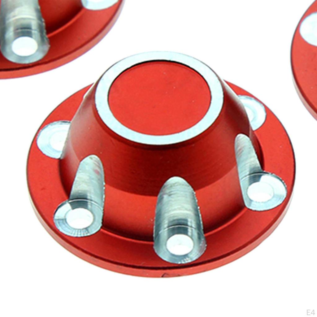 Aluminum Alloy RC Anti-Loose Rim Locking Nuts Replacement for SCX6 JLU 1/6 DIY Model Car Truck Hobby