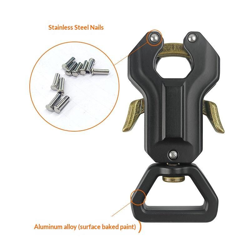 Dog Leash Clasp Swivel Frog Clip Quick Release Locking Buckle Sturdy Metal for Dog Collar Leash Linking Outdoor Use