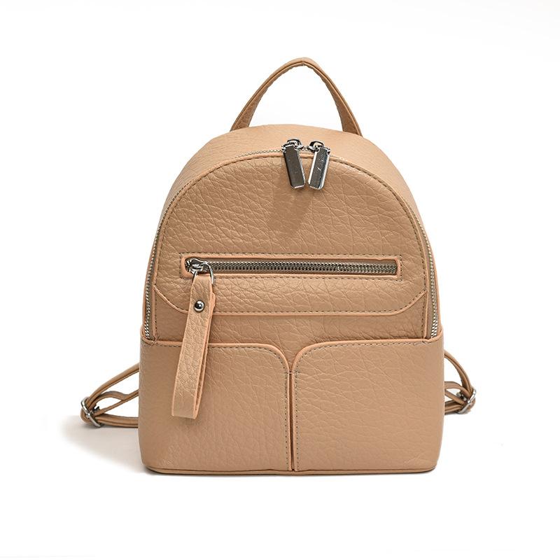 

2025 городской простой повседневный рюкзак из ПУ для женщин хаки