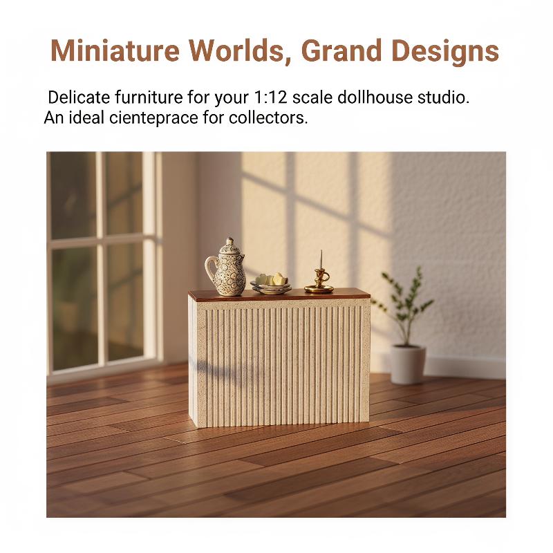 1/12 Scale Dollhouse Miniature Furniture Shelf Cabinet Operator Counter Bar Dollhouse Kitchen Accessory