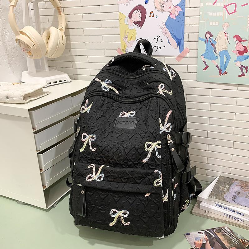 Schoolbag Schoolbag Female Newborn High Value Cute Bow Backpack Large Capacity Three To Six