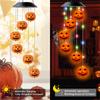 Halloween Wind Chimes Lights Outside House Decor Outdoor Decor Hanging Solar Powered Lights Outdoors Wind Chime Hanging Garden Lights Solar Wind Bell