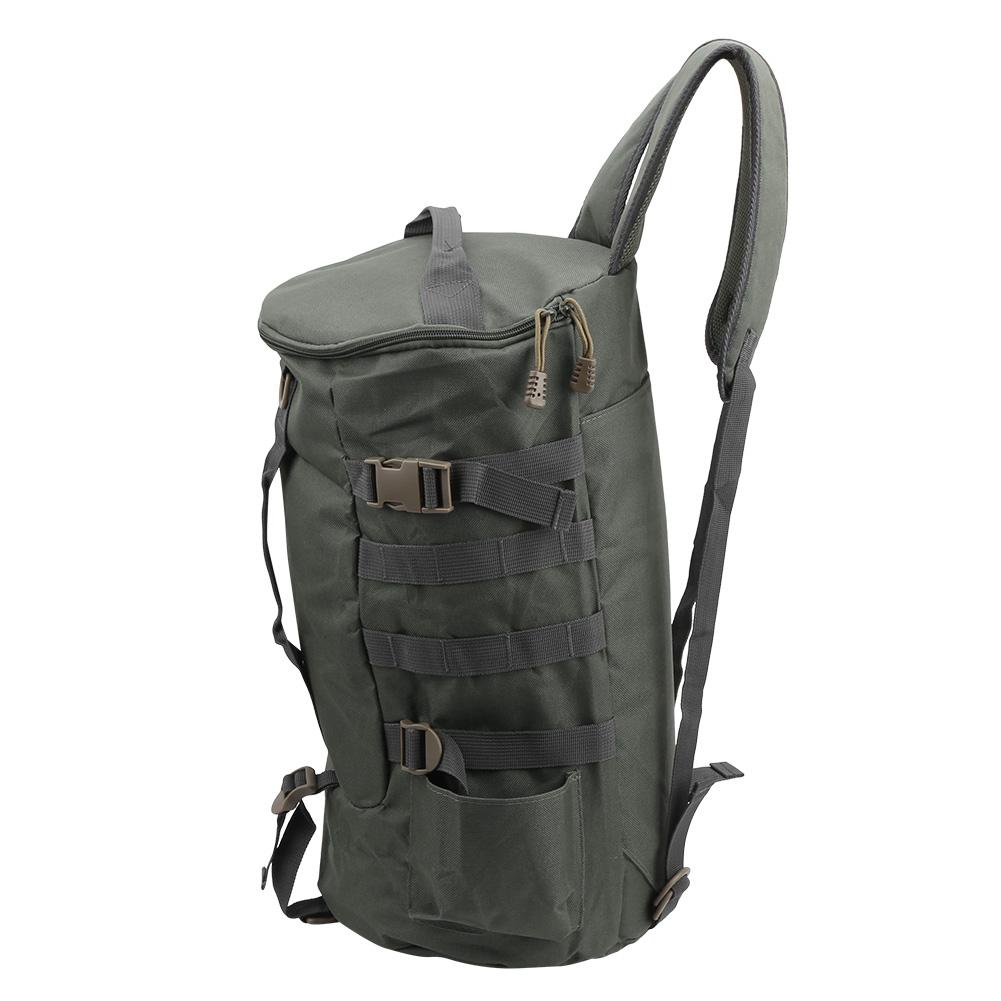 Cylinder Fishing Tackle Backpack Shoulder Bag Fishing Rod Outdoor Satchel DurableGreen