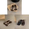 Roma Flat Sandals For Women Summer Fashion Pu Hollow Out Beach Shoes