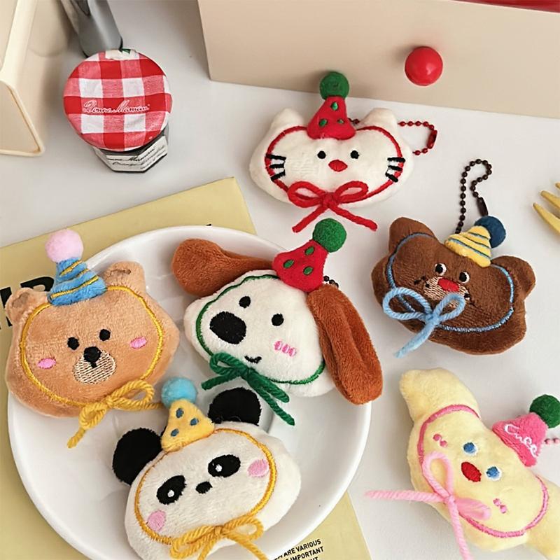 Mini Cartoon Small Animal Doll Toy Keychain Creative Cute Pendant Keychain Exquisite Backpack Decoration Accessories Gifts