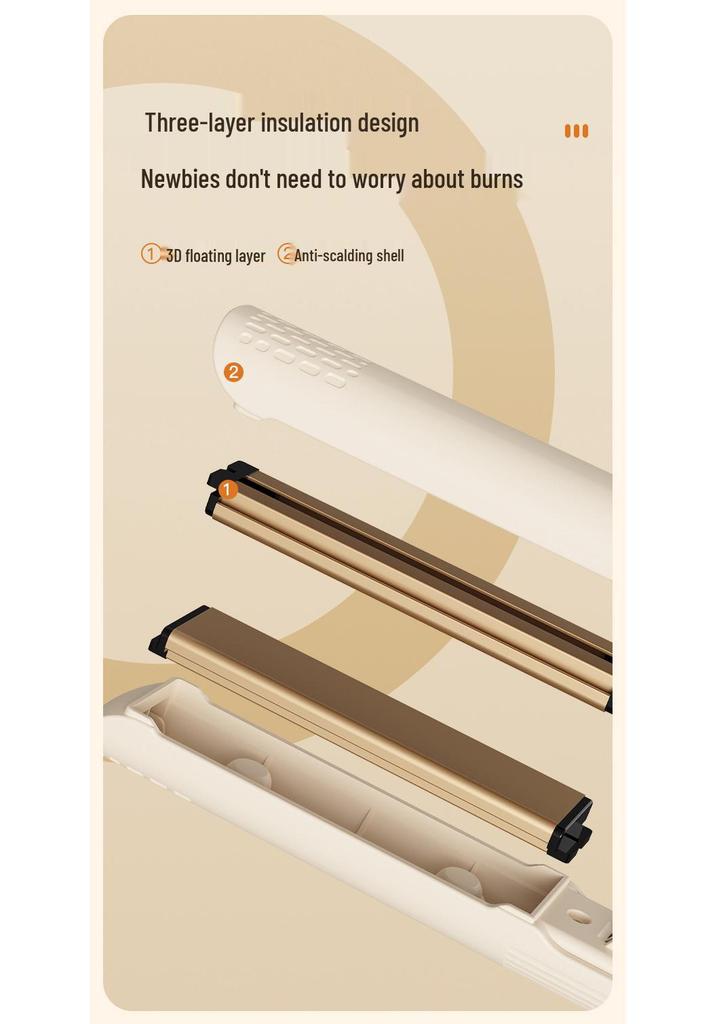2-in-1 Hair Straightener & Curler: Constant Temperature, No Hair Damage, Perfect for Bangs.
