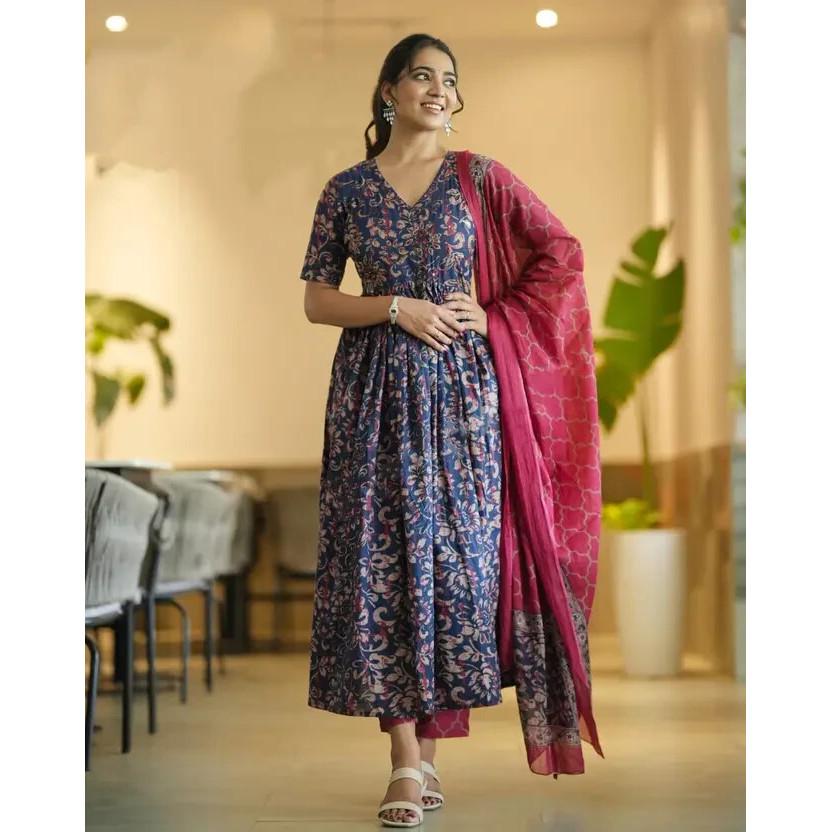 Women Designer Party Wear Rayon Kurta Pant Dupatta Set Salwar Kameez Kurti Dress SC-2244