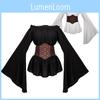 Chemise médiévale pour femme style européen et américain rétro Renaissance pirate