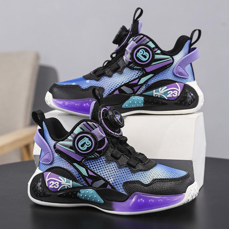 Boys Summer Basketball Shoes Students 2025 Single Net Girls Shoes Running Children's Sports Shoes Hollow Mesh Tide Shoes