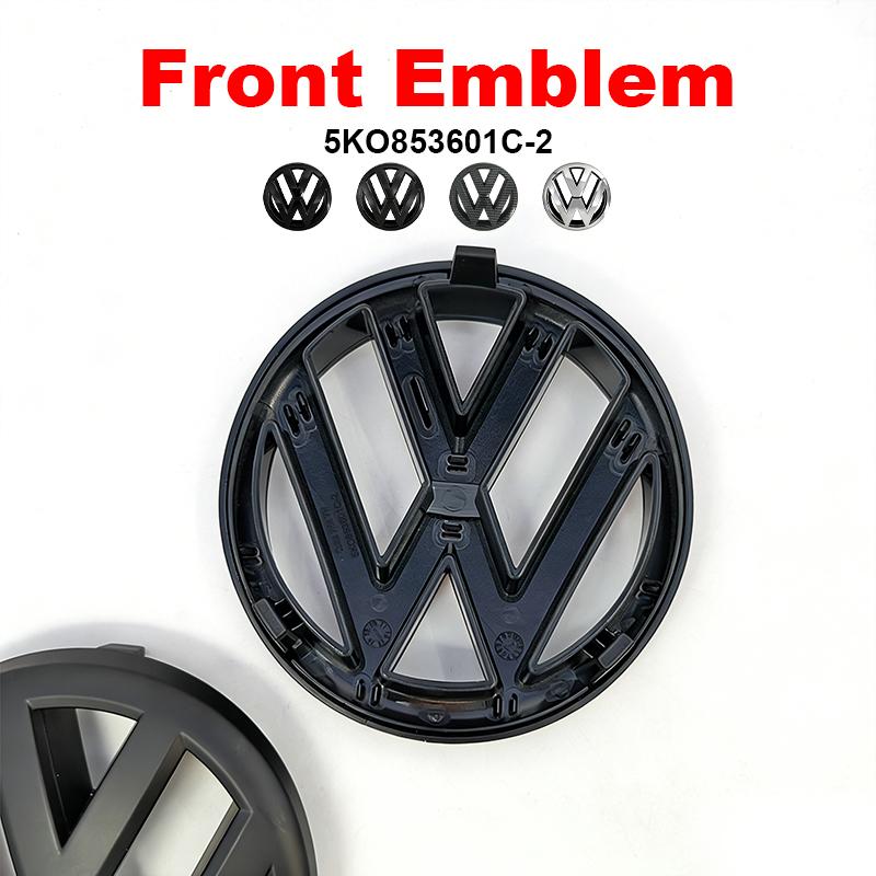 OPQ1 5K0853601C 5K0853630 Volkswagen 135mm Car Front Grille Badge 110mm Rear Trunk Emblem Lid Logo Accessorie For VW Golf 6 2009-2013