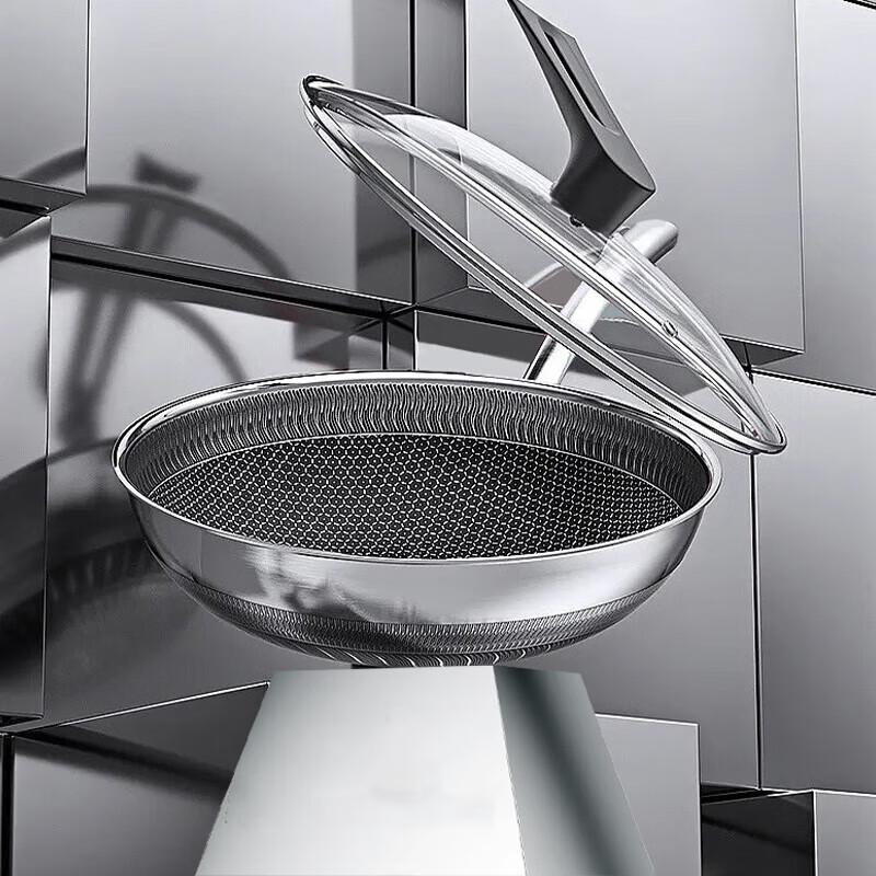 Shangheng 32cm Stainless Steel Honeycomb Wok