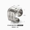 LATS Multiple Styles Stainless Steel Geometric Texture Wide Rings for Women Men Irregular Gold Wedding Ring Punk Jewelry