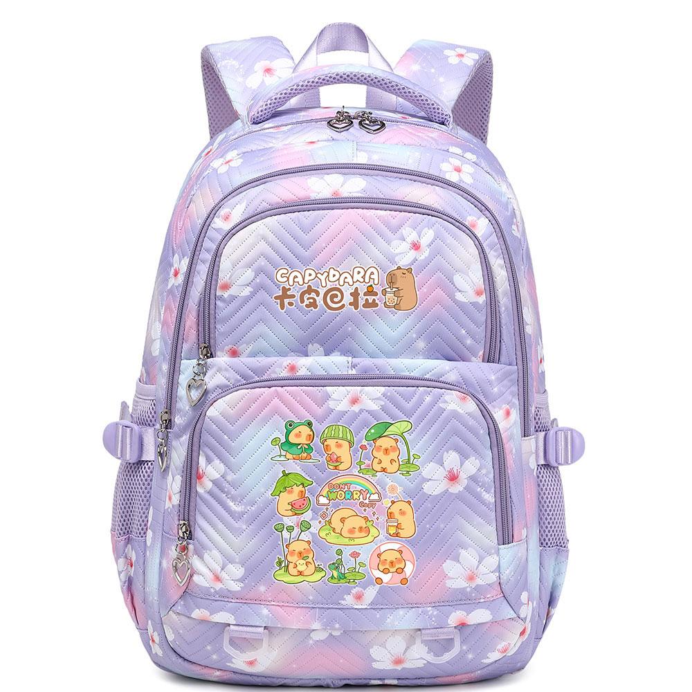 Cute Capybara Student Waterproof Backpack Girls Kids Back To School Book Bags Teenagers Schoolbags Women Travel Bagpack Mochila