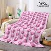 Pink Heart Gem Flannel Blanket Warm Soft Halloween Christmas Decorative Couch Warm Cozy All-Season Gift